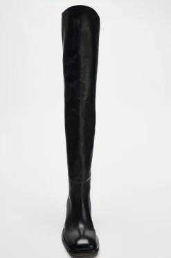 Clearance BOTA PIEL CAÑA ALTA Mujer Zapatos