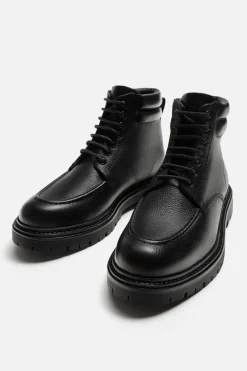 Sale BOTA PIEL CORDONES Hombre Zapatos