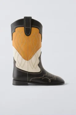 Niños ZARA 6 - 14 Años·Zapatos<BOTA PIEL COWBOY PREMIUM