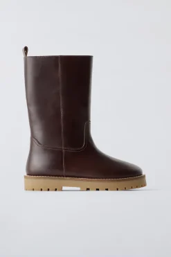 Niños ZARA 6 - 14 Años·Zapatos<BOTA PIEL FORRADA