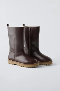 Niños ZARA 6 - 14 Años·Zapatos<BOTA PIEL FORRADA