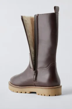 Niños ZARA 6 - 14 Años·Zapatos<BOTA PIEL FORRADA