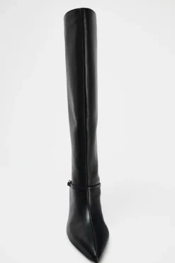 Online BOTA PIEL TACÓN KITTEN HEBILLA Mujer Zapatos