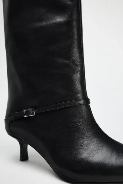 Online BOTA PIEL TACÓN KITTEN HEBILLA Mujer Zapatos