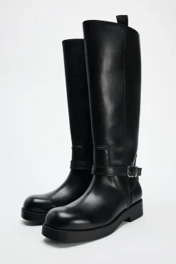 Outlet BOTA PLANA HEBILLA Mujer Zapatos