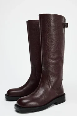 New BOTA PLANA HEBILLA PIEL Mujer Zapatos