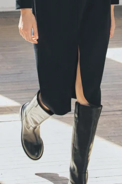 Discount BOTA PLANA PIEL TIRADORES Mujer Zapatos