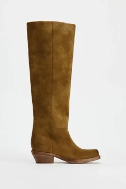 Hot BOTA SERRAJE CAÑA ANCHA Mujer Zapatos