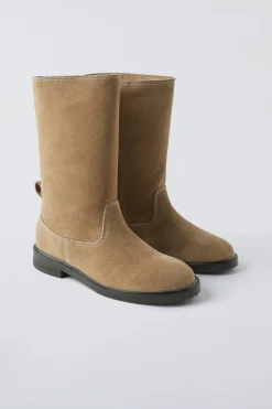 Niños ZARA 6 - 14 Años·Zapatos<BOTA SERRAJE PIEL