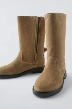 Niños ZARA 6 - 14 Años·Zapatos<BOTA SERRAJE PIEL