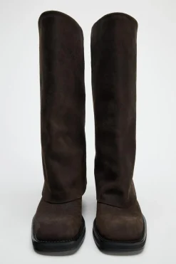 Fashion BOTA SERRAJE POLAINA HEBILLAS Mujer Zapatos