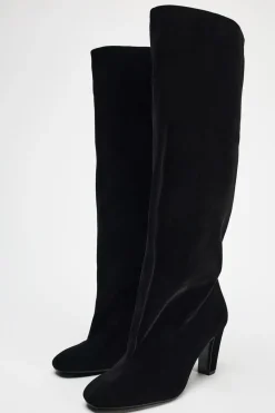 New BOTA TACÓN EFECTO TERCIOPELO Mujer Zapatos