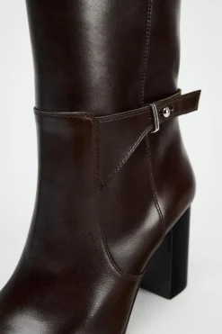 Discount BOTA TACÓN HEBILLA PIEL Mujer Zapatos