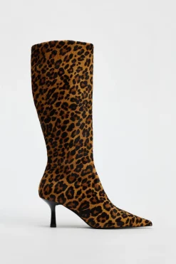 Best BOTA TACÓN PIEL ESTAMPADO ANIMAL Mujer Zapatos