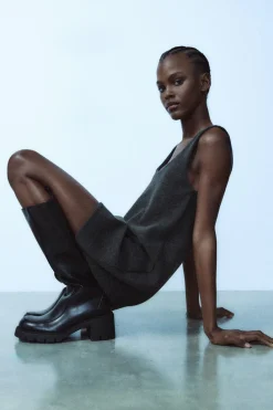 Discount BOTA TACÓN SUELA DENTADA Mujer Zapatos