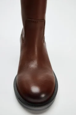 Hot BOTIN CAÑA ANCHA PIEL Mujer Zapatos