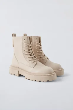 Niños ZARA 6 - 14 Años·Zapatos<BOTÍN ECRU