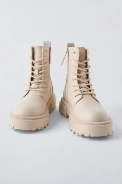 Niños ZARA 6 - 14 Años·Zapatos<BOTÍN ECRU