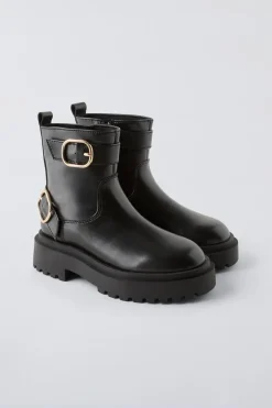 Niños ZARA 6 - 14 Años·Zapatos<BOTÍN HEBILLAS