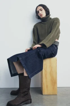 New BOTÍN PLANO PIEL CON PELO Mujer Zapatos