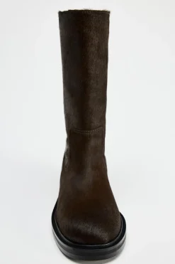 New BOTÍN PLANO PIEL CON PELO Mujer Zapatos