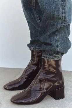 Online BOTÍN PUNTA REDONDA EFECTO ACHAROLADO Mujer Zapatos