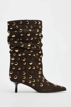 Fashion BOTÍN TACHAS SERRAJE Mujer Zapatos