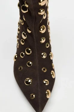 Fashion BOTÍN TACHAS SERRAJE Mujer Zapatos