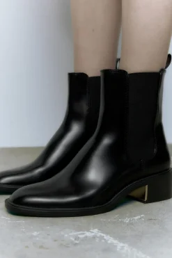 Sale BOTÍN TACÓN ANCHO METAL Mujer Zapatos