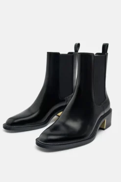 Sale BOTÍN TACÓN ANCHO METAL Mujer Zapatos