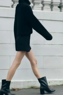 New BOTÍN TACÓN ANCHO PIEL Mujer Zapatos