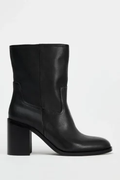 New BOTÍN TACÓN ANCHO PIEL Mujer Zapatos
