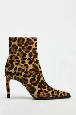 Discount BOTÍN TACÓN ESTAMPADO ANIMAL PIEL Mujer Zapatos