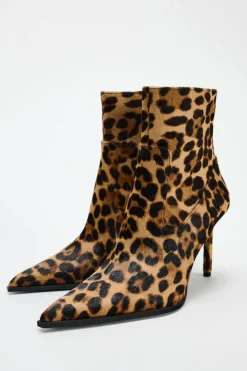 Discount BOTÍN TACÓN ESTAMPADO ANIMAL PIEL Mujer Zapatos