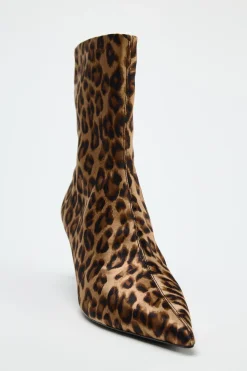 Hot BOTÍN TACÓN FINO ESTAMPADO ANIMAL Mujer Zapatos