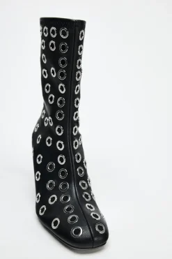 Sale BOTÍN TACÓN OJALES METÁLICOS Mujer Zapatos