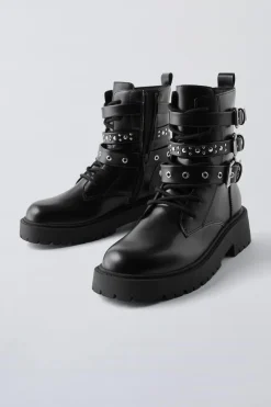 Niños ZARA 6 - 14 Años·Zapatos<BOTÍN TRIPLE HEBILLA