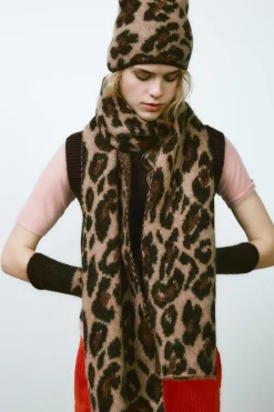 Online BUFANDA PUNTO ESTAMPADO ANIMAL Mujer Accesorios / Bisuteria