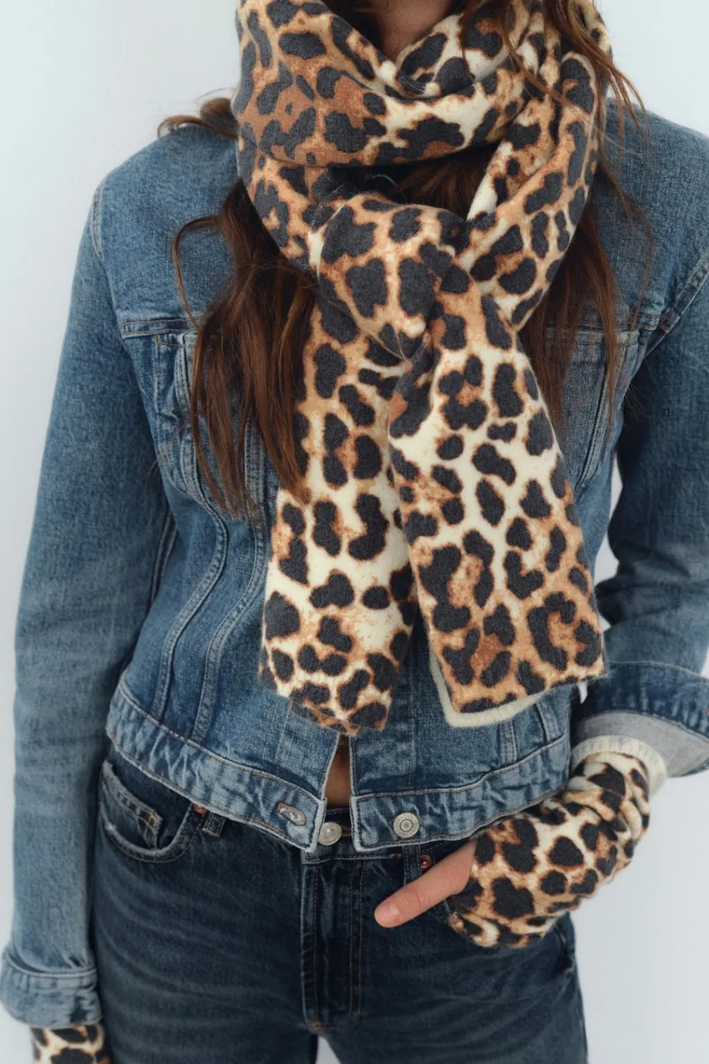 Sale BUFANDA PUNTO FINO ESTAMPADO ANIMAL Mujer Accesorios / Bisuteria