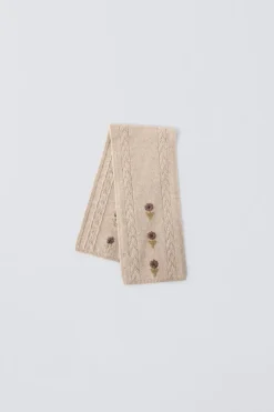 Niños ZARA 1½ - 6 Años·Accesorios|Accesorios / Zapatos / 0 - 14 Años<BUFANDA PUNTO FLORES BORDADAS