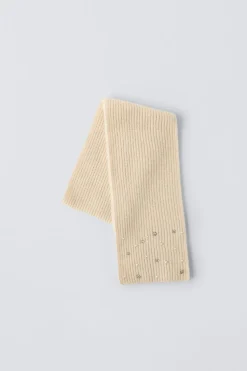 Niños ZARA 6 - 14 Años·Accesorios|Accesorios / Zapatos / 0 - 14 Años<BUFANDA PUNTO PERLAS