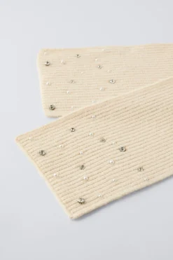 Niños ZARA 6 - 14 Años·Accesorios|Accesorios / Zapatos / 0 - 14 Años<BUFANDA PUNTO PERLAS