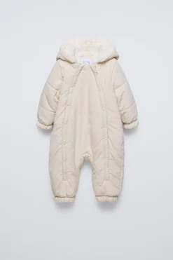 Niños ZARA 0 - 6 Meses·Sacos / Buzos|6 - 18 Meses·Abrigos / Buzos<BUZO BORREGUILLO NYLON