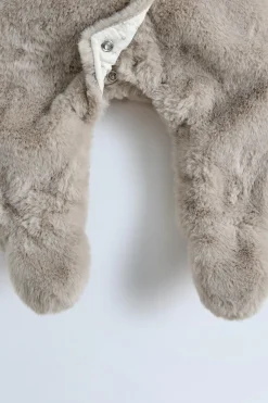 Niños ZARA 0 - 6 Meses·Sacos / Buzos|0 - 6 Meses·Básicos<BUZO EFECTO PELO CAPUCHA