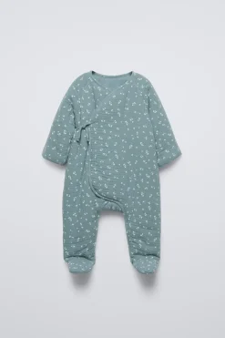 Niños ZARA 0 - 6 Meses·Sacos / Buzos|6 - 18 Meses·Abrigos / Buzos<BUZO TEXTURA FLORES