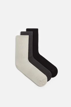 Outlet CALCETINES RIB PACK 3 Hombre Accesorios