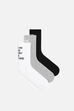 Outlet CALCETINES TEXTO PACK 3 Hombre Accesorios