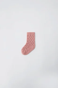 Niños ZARA 0 - 6 Meses·Punto|0 - 6 Meses·Ropa Interior / Pijamas<CALCETÍN CON LANA