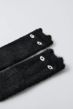Niños ZARA 1½ - 6 Años·Ropa Interior / Calcetines|6 - 14 Años·Ropa Interior / Calcetines<CALCETÍN EFECTO PELO GATO
