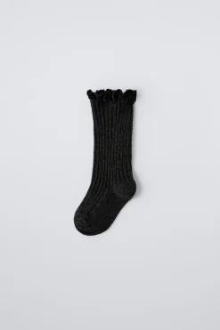 Niños ZARA 0 - 6 Meses·Ropa Interior / Pijamas|0 - 6 Meses·Básicos<CALCETÍN LARGO PUNTILLA